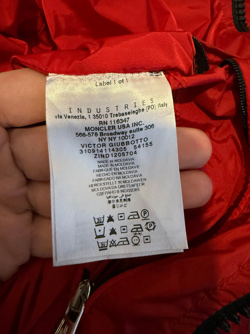 Moncler Victor Jacket Size 1 Red