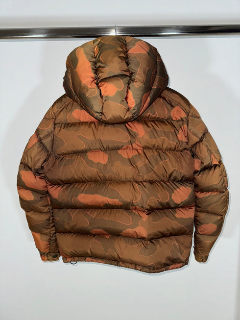 Moncler Jacket Maya size 3 tan/orange camo