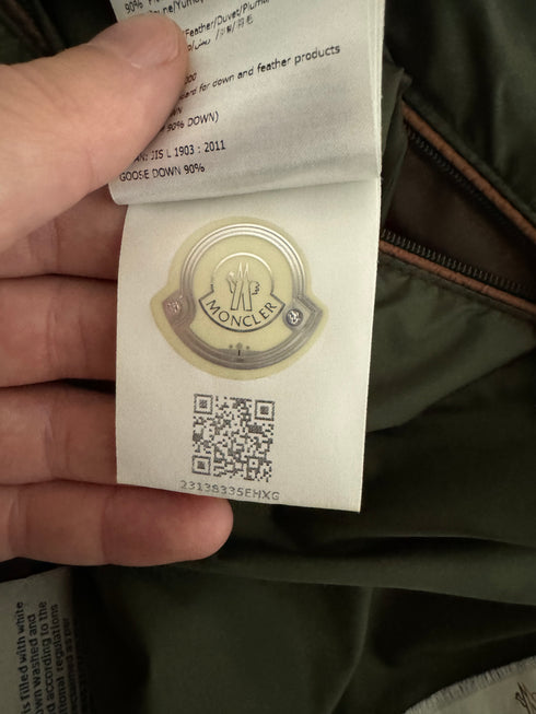 Moncler Jacket Maya size 3 tan/orange camo