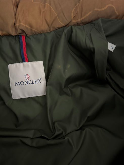 Moncler Jacket Maya size 3 tan/orange camo