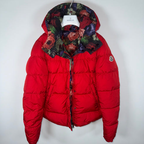 Moncler Koura Reversible Women’s Jacket - Size 3 (L) - Floral / Red