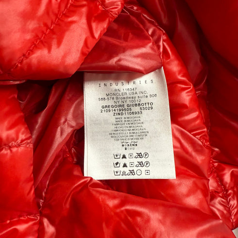 Moncler Gregoire Men’s Jacket - Size 5 (XL) - Red