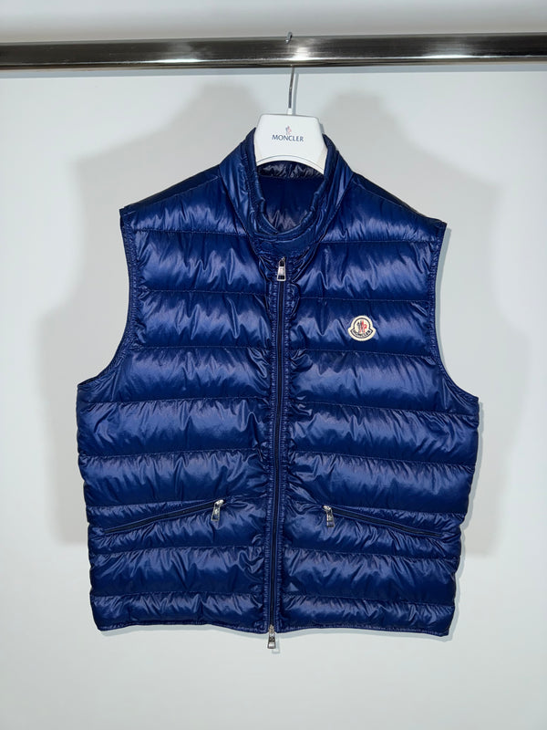 Moncler Gui Gilet Size 4 Blue