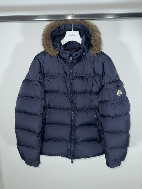 Moncler Marque Jacket Size 6 Navy Blue