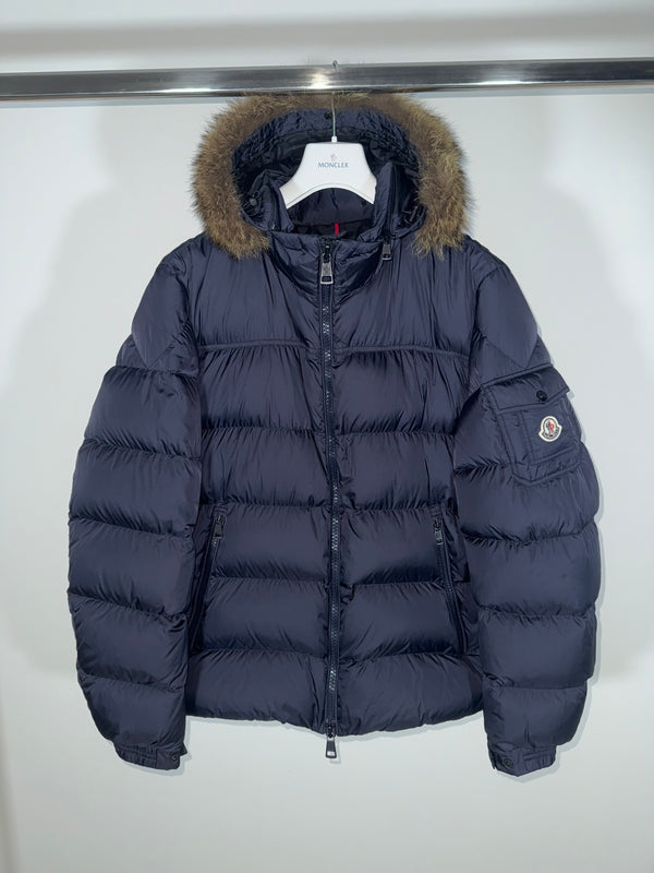 Moncler Marque Jacket Size 6 Navy Blue