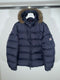 Moncler Marque Jacket Size 6 Navy Blue