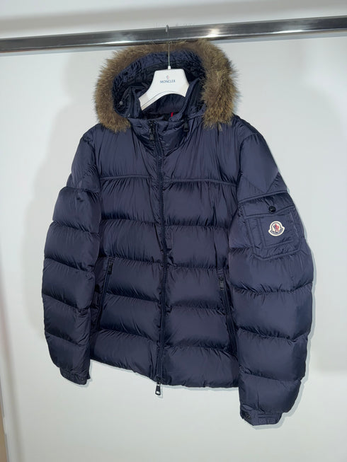 Moncler Marque Jacket Size 6 Navy Blue