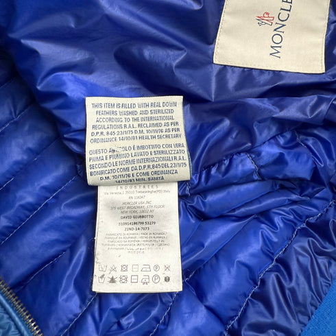 Moncler David Men’s Jacket - Size 2 (S) - Blue
