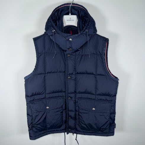 Moncler Tapajos Men’s Gilet - Size 5 (XL) - Navy Blue