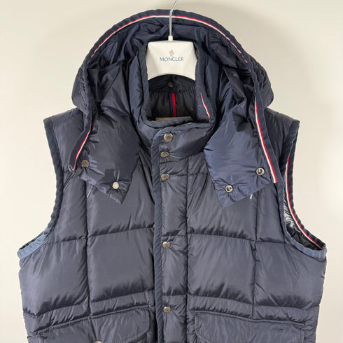 Moncler Tapajos Men’s Gilet - Size 5 (XL) - Navy Blue