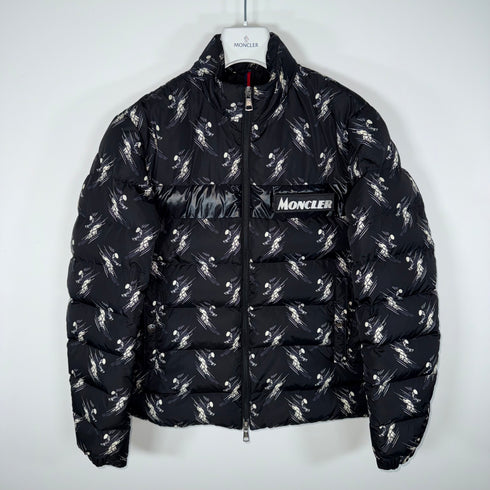 Moncler Servieres Men’s Jacket - Size 1 (S) - Black Ski Print