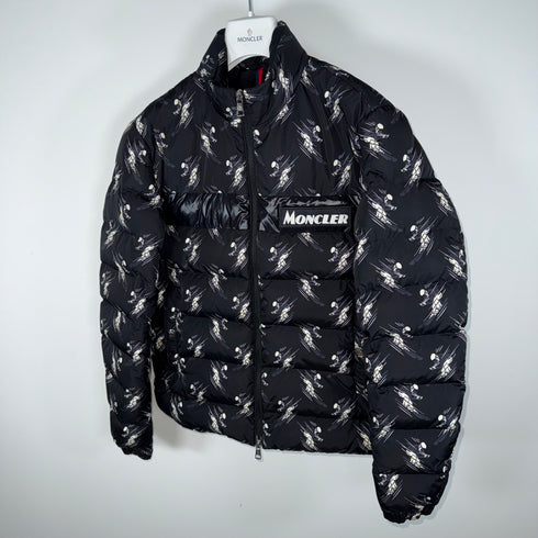Moncler Servieres Men’s Jacket - Size 1 (S) - Black Ski Print