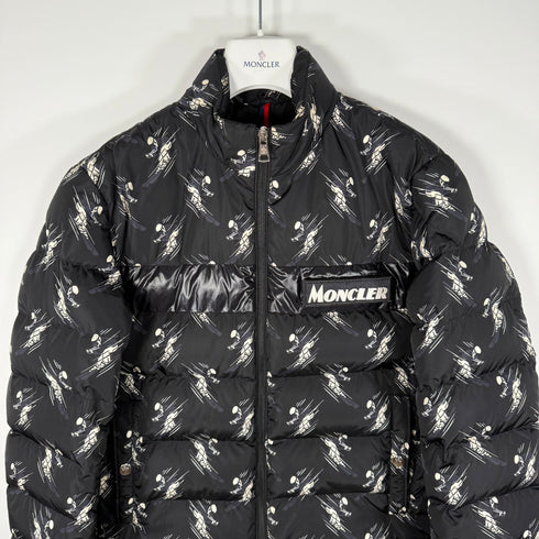 Moncler Servieres Men’s Jacket - Size 1 (S) - Black Ski Print