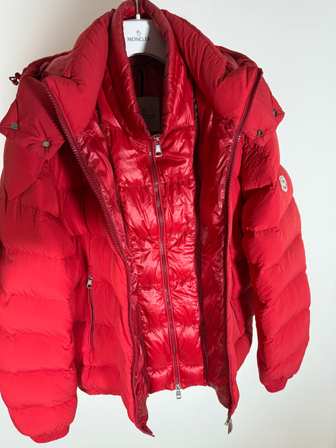 Moncler Brique Jacket Size 5 Red