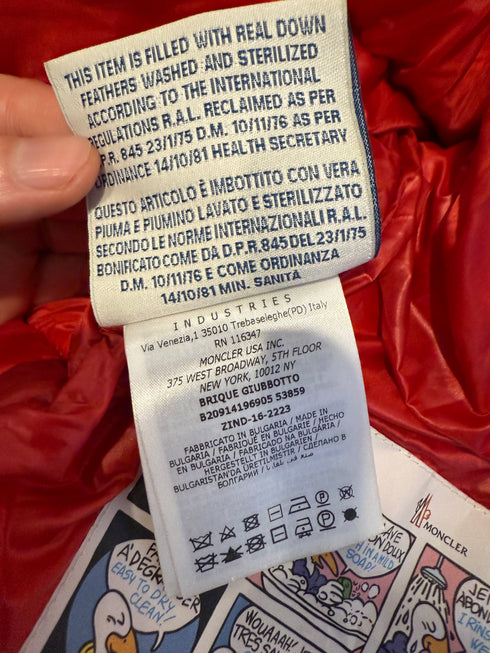 Moncler Brique Jacket Size 5 Red