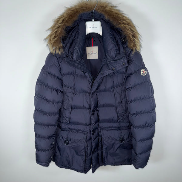Moncler Cluny Men’s Jacket - Size 2 (S/M) - Navy Blue