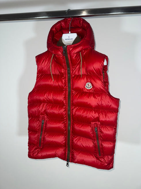 Moncler Bartholome Gilet Size 2 Red