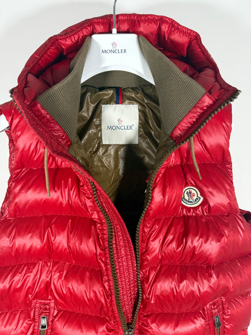 Moncler Bartholome Gilet Size 2 Red
