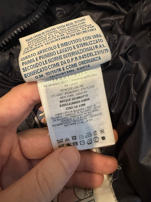 Moncler Brique Jacket Size 3 Navy Blue