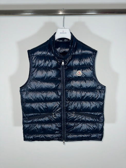 Moncler Gilet Gui vest size 4 navy blue