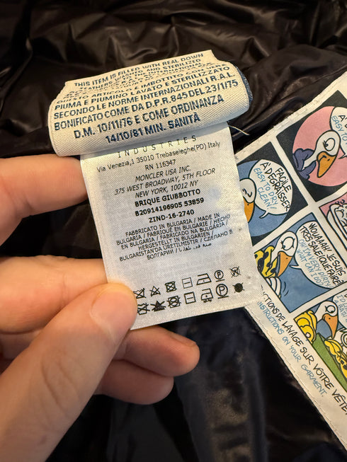 Moncler Brique Jacket Size 5 Black