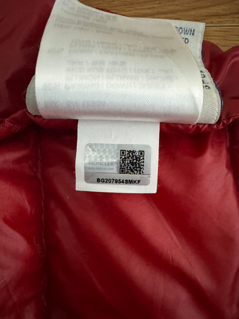 Moncler Gui Gilet size 7 red