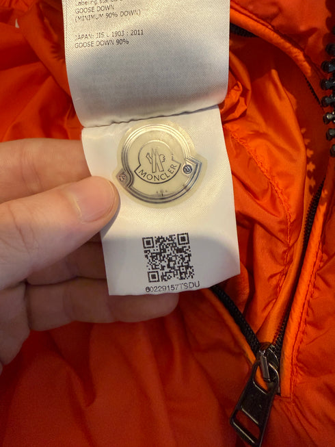 Moncler Morandieres Jacket Size 1 Orange