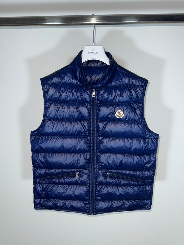 Moncler Gui Gilet Size 3 Navy Blue