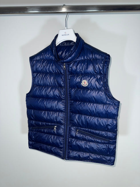 Moncler Gui Gilet Size 3 Navy Blue