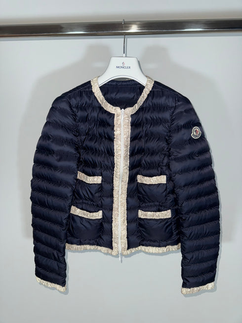Moncler Flavienne Women’s Jacket - Size 0 (XS) - Navy Blue