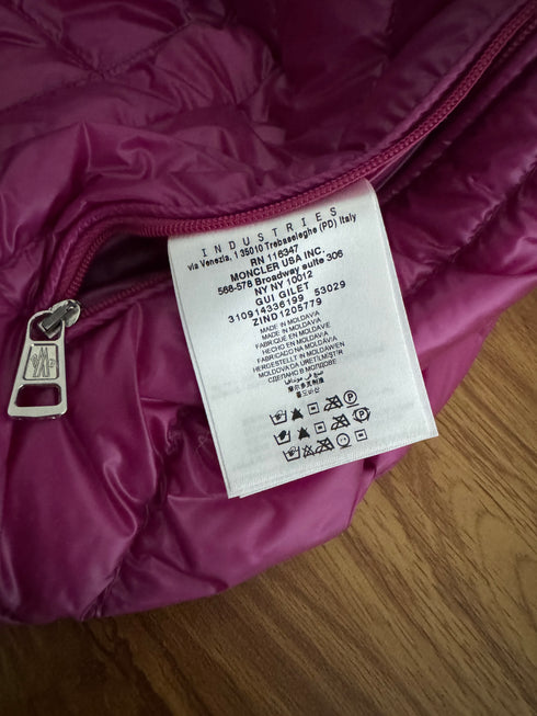 Moncler Gui Gilet Size 1 Pink
