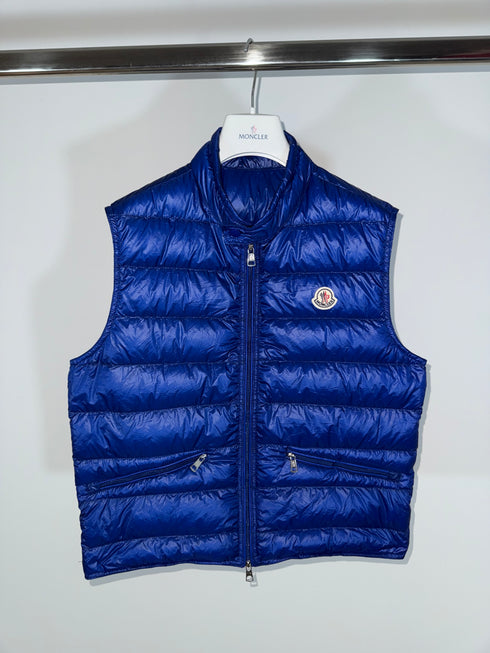 Moncler Gui Gilet Size 2 (S) - Electric Blue