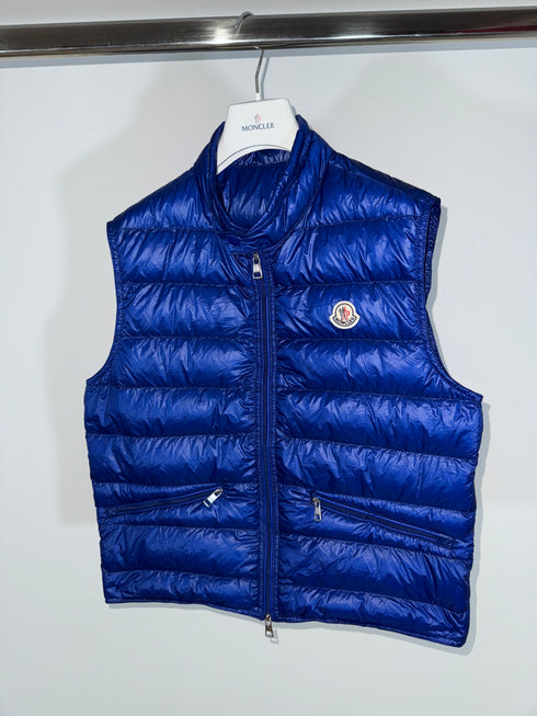 Moncler Gui Gilet Size 2 (S) - Electric Blue