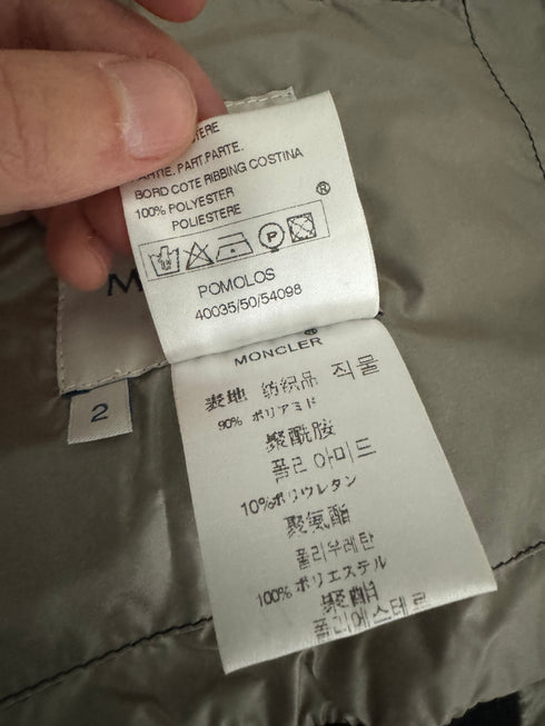 Moncler Jacket Pomolos Size 2 Black