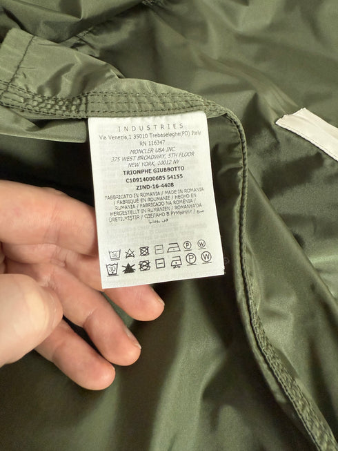 Moncler Trionphe Jacket Size 6 Olive Green