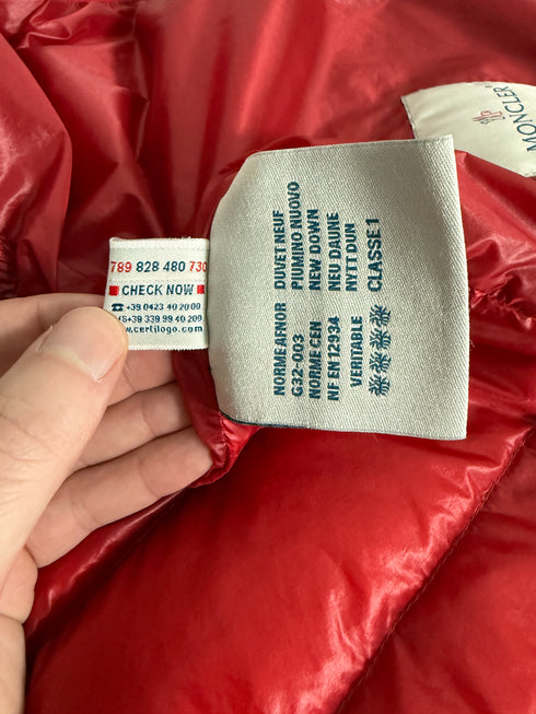 Moncler Gui Gilet Size 2 Red