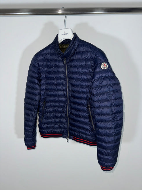 Moncler David Jacket Size 2 Navy Blue