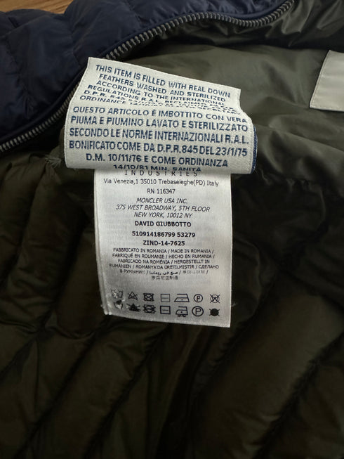 Moncler David Jacket Size 2 Navy Blue