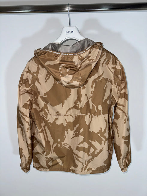 Moncler Chardon Jacket Size 4 Tan/Brown Camo