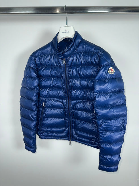 Moncler Acorus Jacket Size 2 Navy Blue