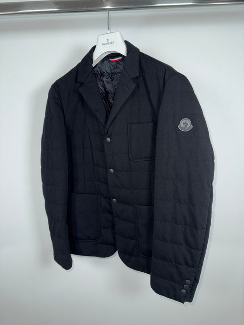 Moncler Giacca Wool Blazer Size 3 Black