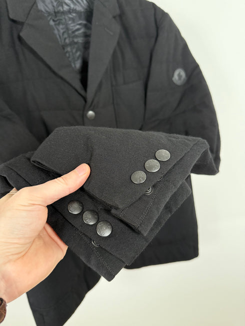 Moncler Giacca Wool Blazer Size 3 Black