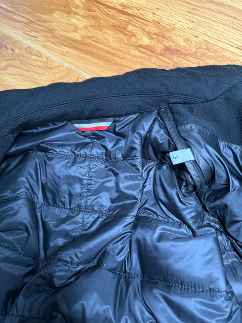 Moncler Giacca Wool Blazer Size 3 Black