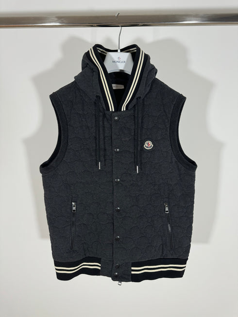 Moncler Maglia Hooded Gilet Size L (fits M) Dark Grey