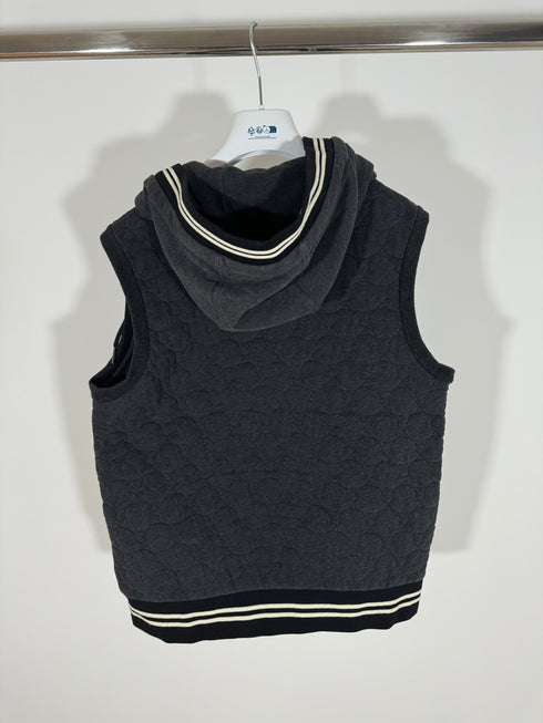 Moncler Maglia Hooded Gilet Size L (fits M) Dark Grey