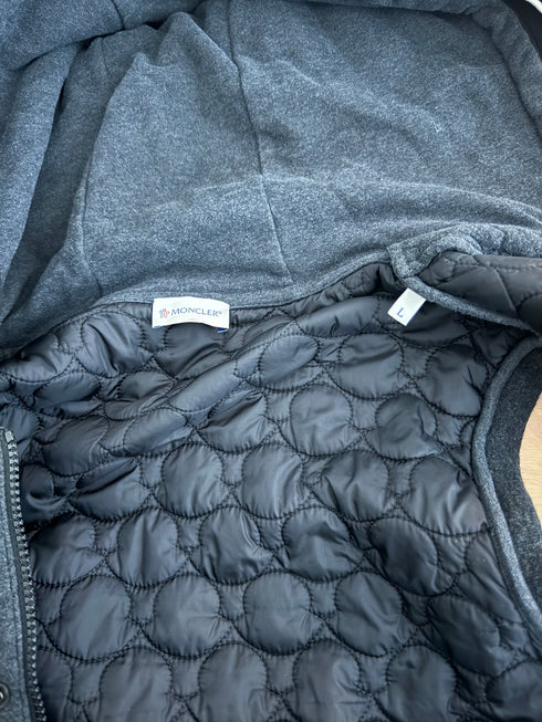 Moncler Maglia Hooded Gilet Size L (fits M) Dark Grey