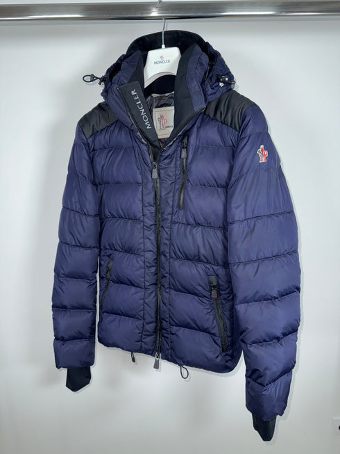Moncler Soulare Jacket Size 3 Navy Blue