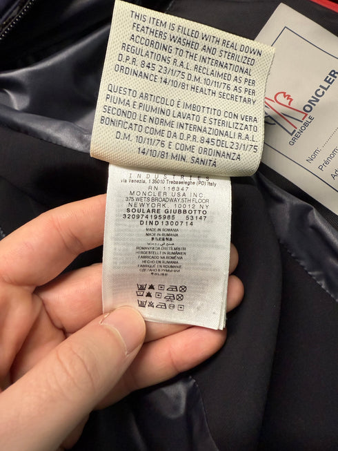 Moncler Soulare Jacket Size 3 Navy Blue