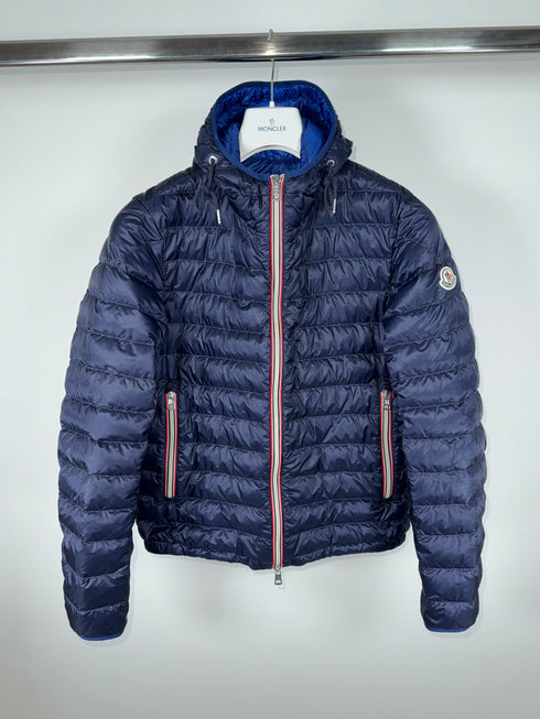 Moncler Athenes Jacket Size 2 Navy Blue