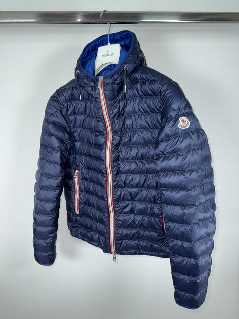 Moncler Athenes Jacket Size 2 Navy Blue